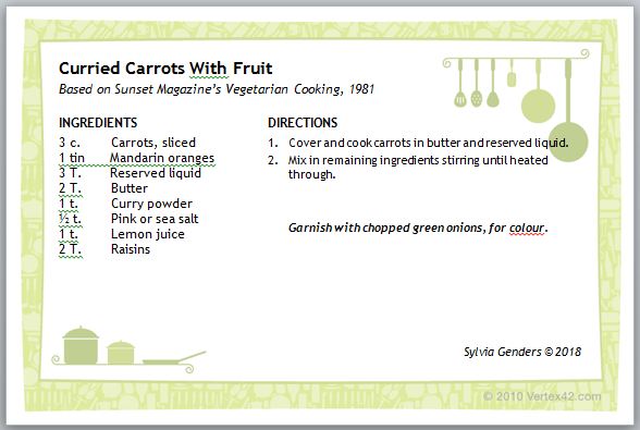 Curried Carrots With Fruit